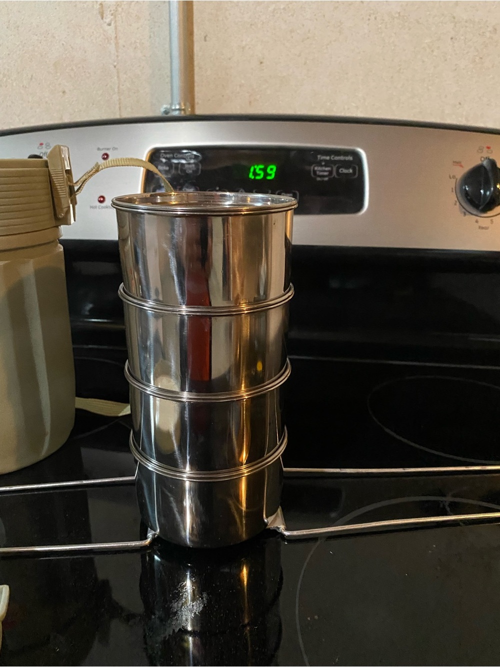 4-Tier Stackable Stainless Steel Food Carrier - Silver